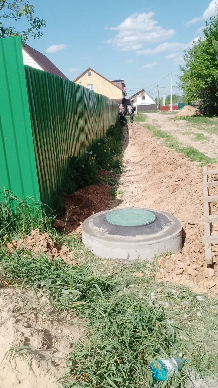 Готовый колодец у дома в Талдомского района